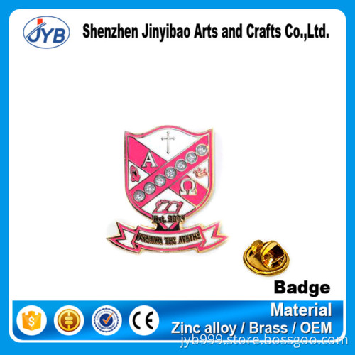 2016 Factory direct cheap OEM design metal pins badge custom badges